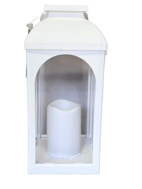 White Solar Lantern - Decorative Home Accent